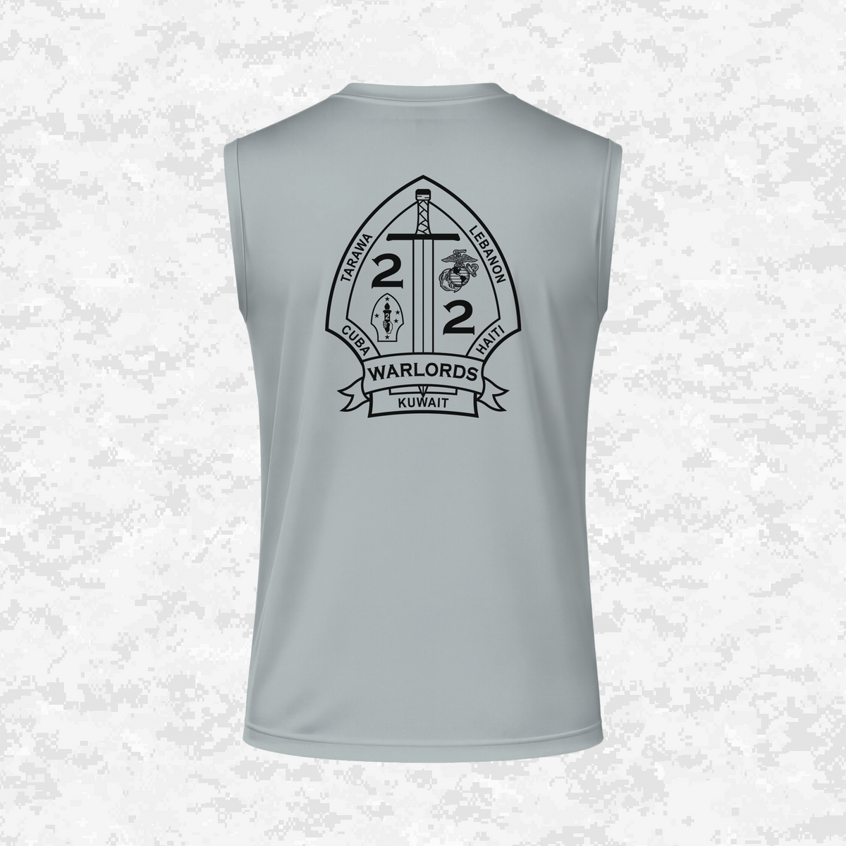 2nd Battalion 2nd Marines Unit "Warlords" Classic Edition #3 | DRIFIT Sleeveless, Tank, Sleeveless Hoodie