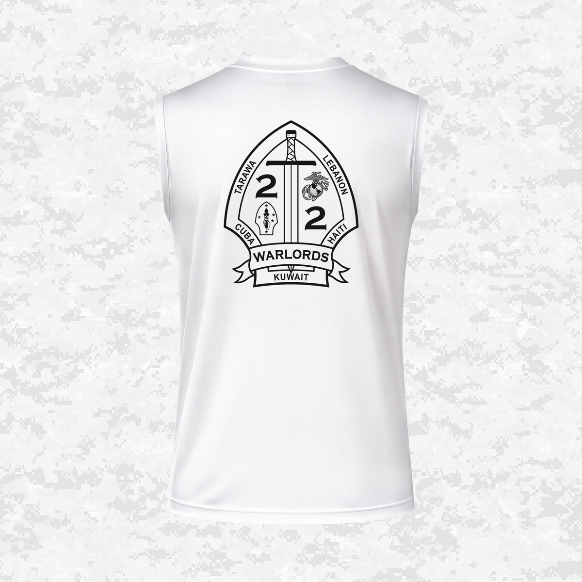 2nd Battalion 2nd Marines Unit "Warlords" Classic Edition #3 | DRIFIT Sleeveless, Tank, Sleeveless Hoodie