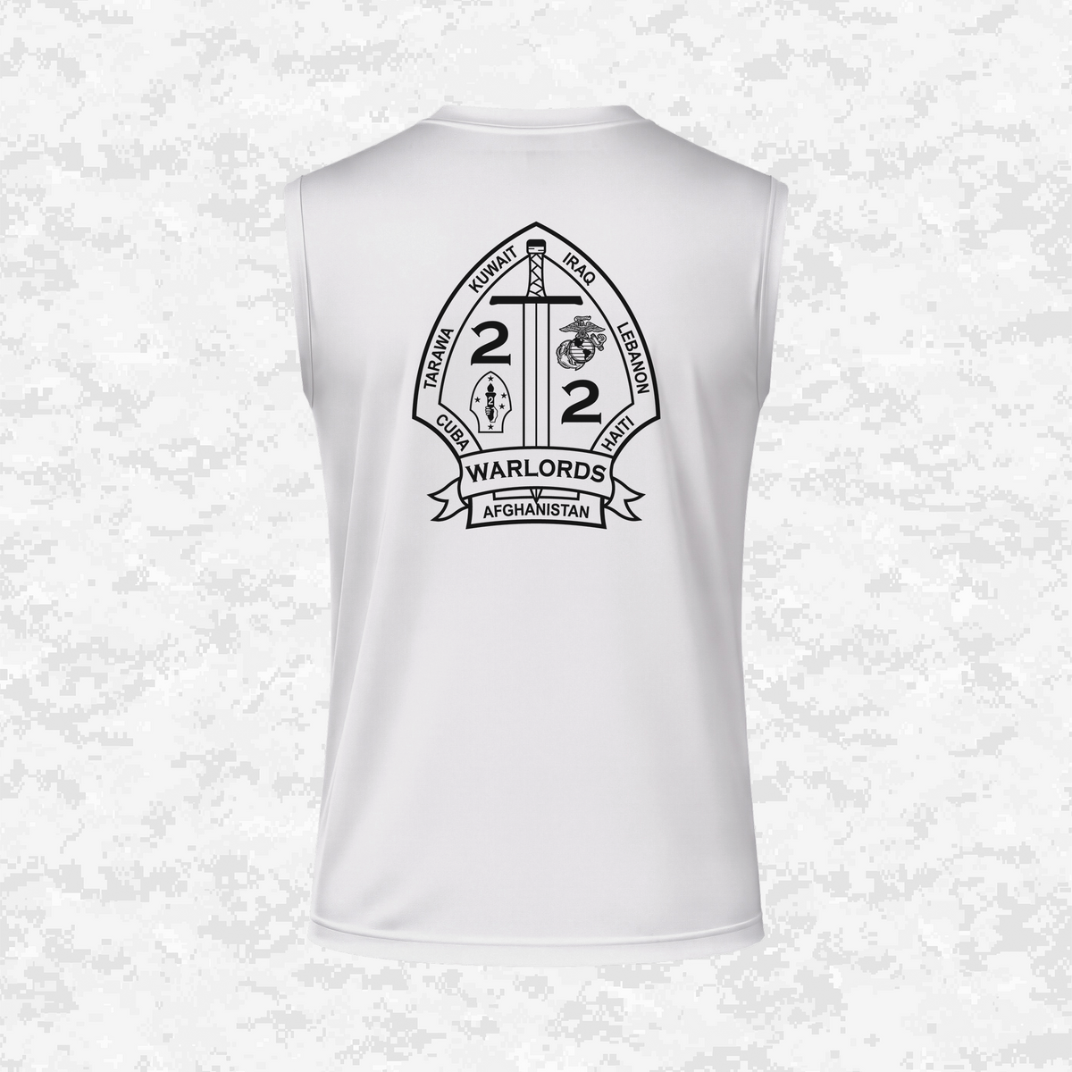 2nd Battalion 2nd Marines Unit "Warlords" Classic Edition #1 | DRIFIT Sleeveless, Tank, Sleeveless Hoodie