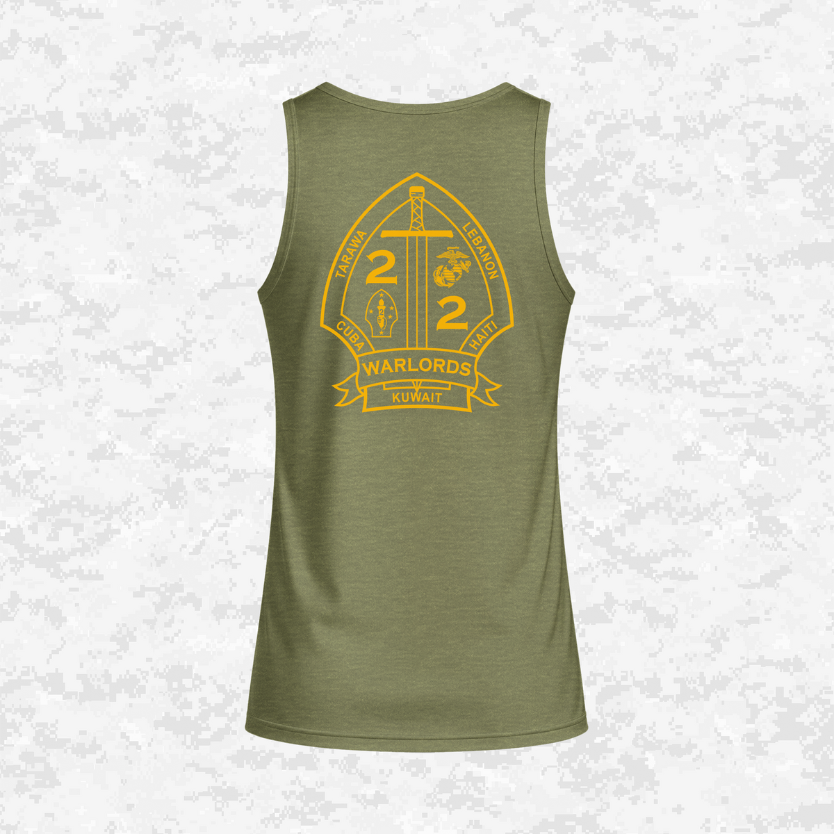 2nd Battalion 2nd Marines Unit "Warlords" Classic Edition #3 | DRIFIT Sleeveless, Tank, Sleeveless Hoodie