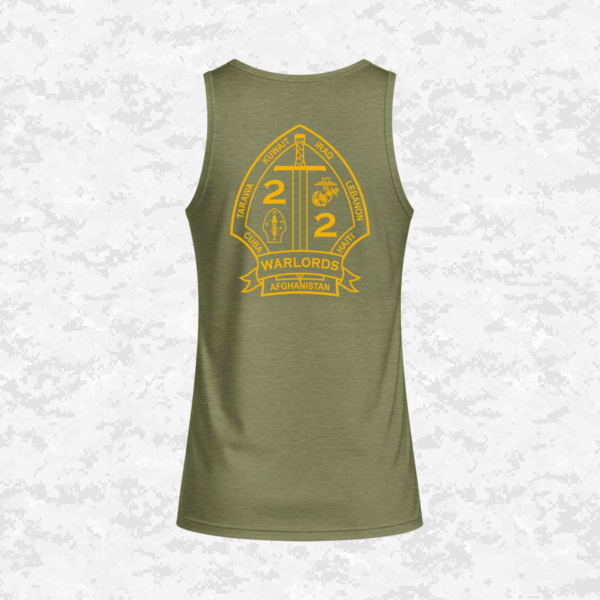 2nd Battalion 2nd Marines Unit "Warlords" Classic Edition #1 | DRIFIT Sleeveless, Tank, Sleeveless Hoodie