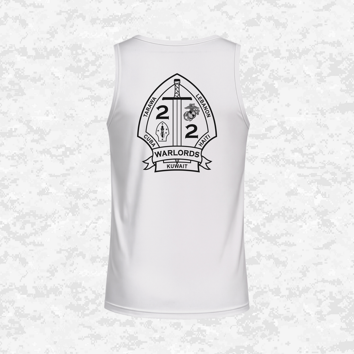 2nd Battalion 2nd Marines Unit "Warlords" Classic Edition #3 | DRIFIT Sleeveless, Tank, Sleeveless Hoodie