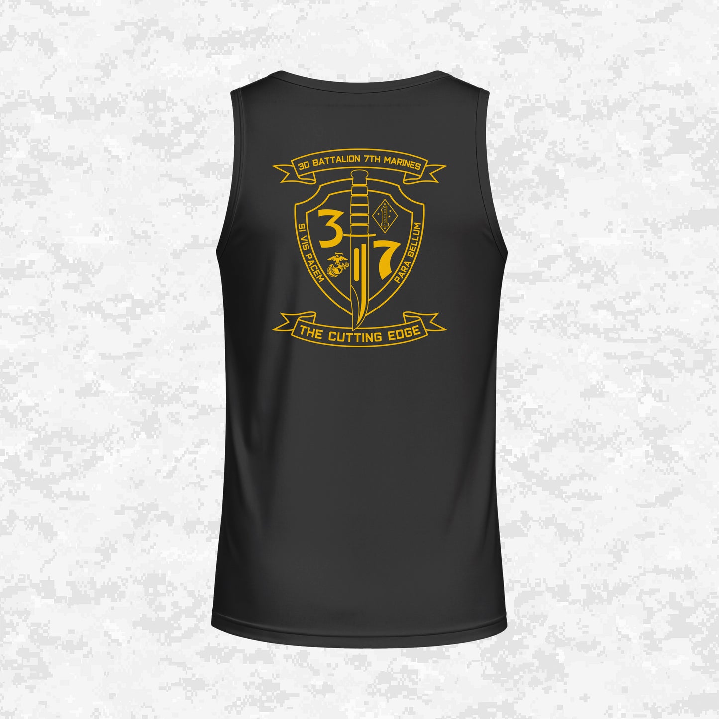 3rd Battalion 7th Marines Unit "The Cutting Edge" DRIFIT Sleeveless, Tank, Sleeveless Hoodie