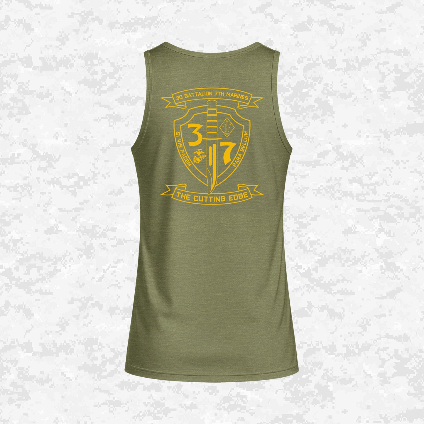3rd Battalion 7th Marines Unit "The Cutting Edge" DRIFIT Sleeveless, Tank, Sleeveless Hoodie