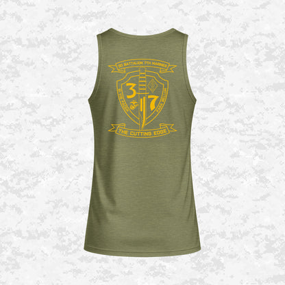 3rd Battalion 7th Marines Unit "The Cutting Edge" DRIFIT Sleeveless, Tank, Sleeveless Hoodie
