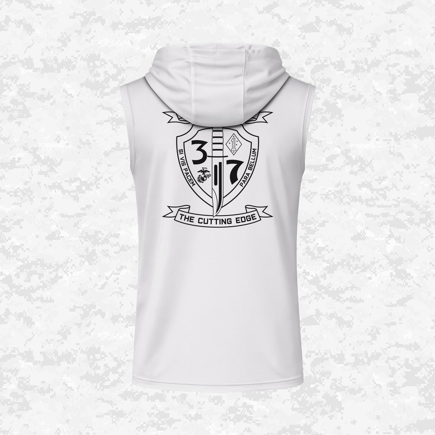 3rd Battalion 7th Marines Unit "The Cutting Edge" DRIFIT Sleeveless, Tank, Sleeveless Hoodie