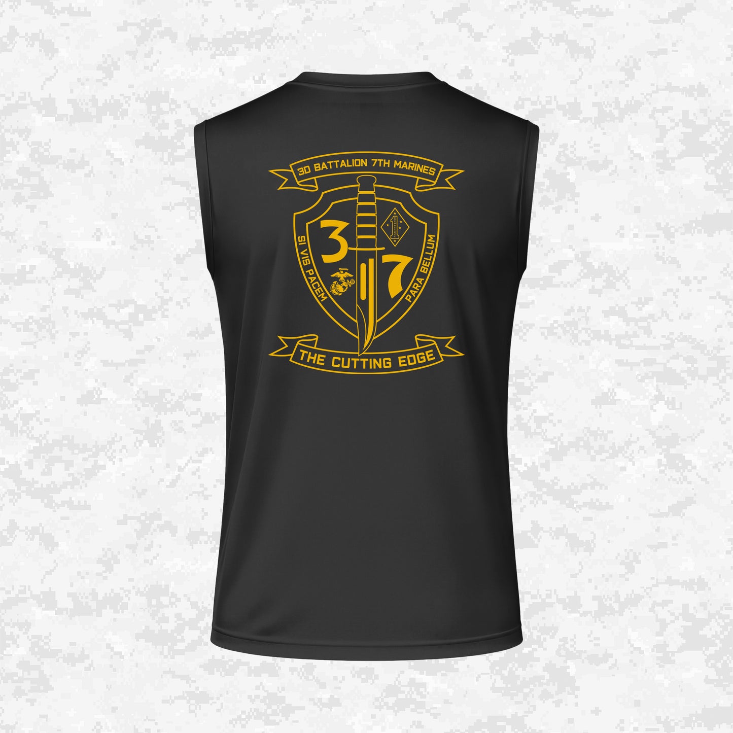 3rd Battalion 7th Marines Unit "The Cutting Edge" DRIFIT Sleeveless, Tank, Sleeveless Hoodie
