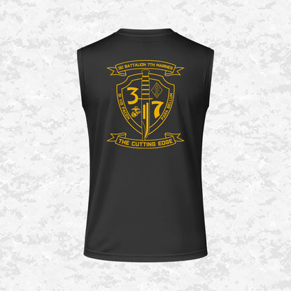 3rd Battalion 7th Marines Unit "The Cutting Edge" DRIFIT Sleeveless, Tank, Sleeveless Hoodie
