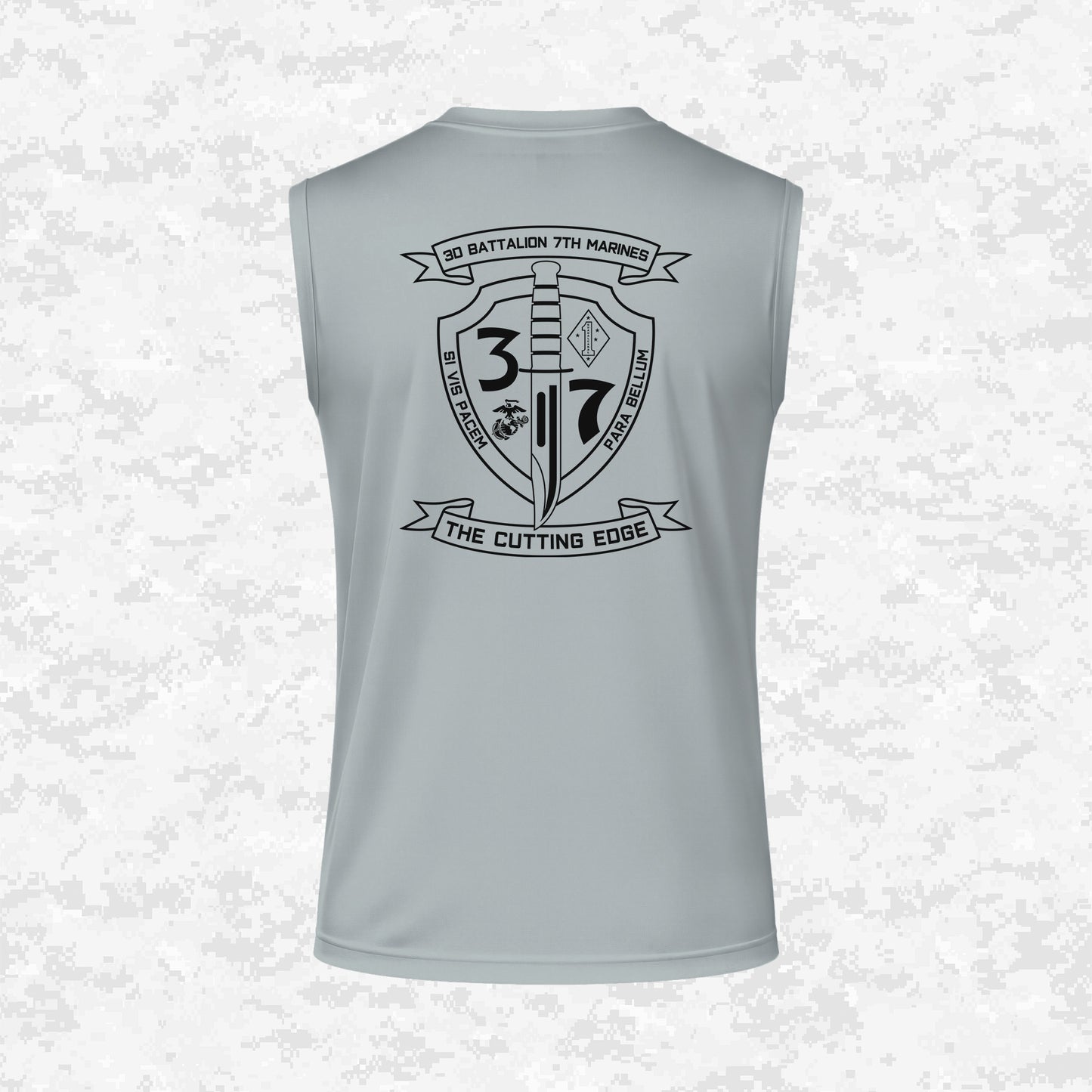 3rd Battalion 7th Marines Unit "The Cutting Edge" DRIFIT Sleeveless, Tank, Sleeveless Hoodie
