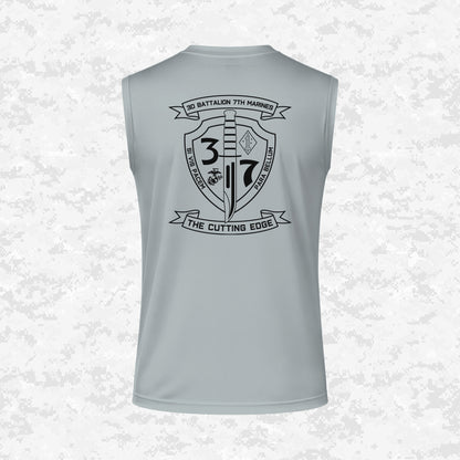 3rd Battalion 7th Marines Unit "The Cutting Edge" DRIFIT Sleeveless, Tank, Sleeveless Hoodie