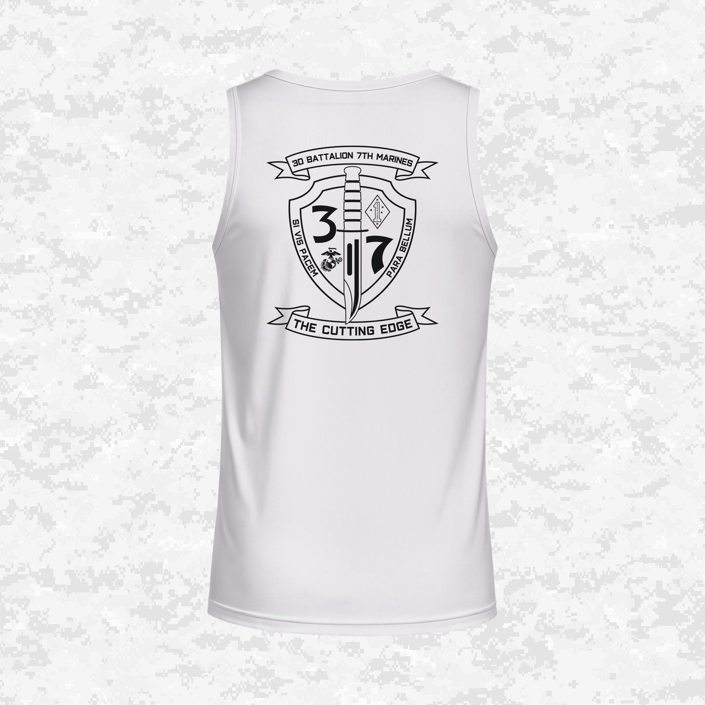 3rd Battalion 7th Marines Unit "The Cutting Edge" DRIFIT Sleeveless, Tank, Sleeveless Hoodie