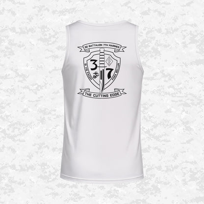 3rd Battalion 7th Marines Unit "The Cutting Edge" DRIFIT Sleeveless, Tank, Sleeveless Hoodie