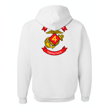 Headquarters Battalion 4th Marine Division Unit ¨Fighting Fourth¨ Hoodie
