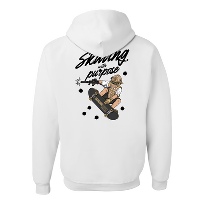 Skating With Purpose - Marine in Skate (marpat desert) Hoodie