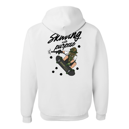 Skating With Purpose - Marine in Skate (marpat forest) Hoodie